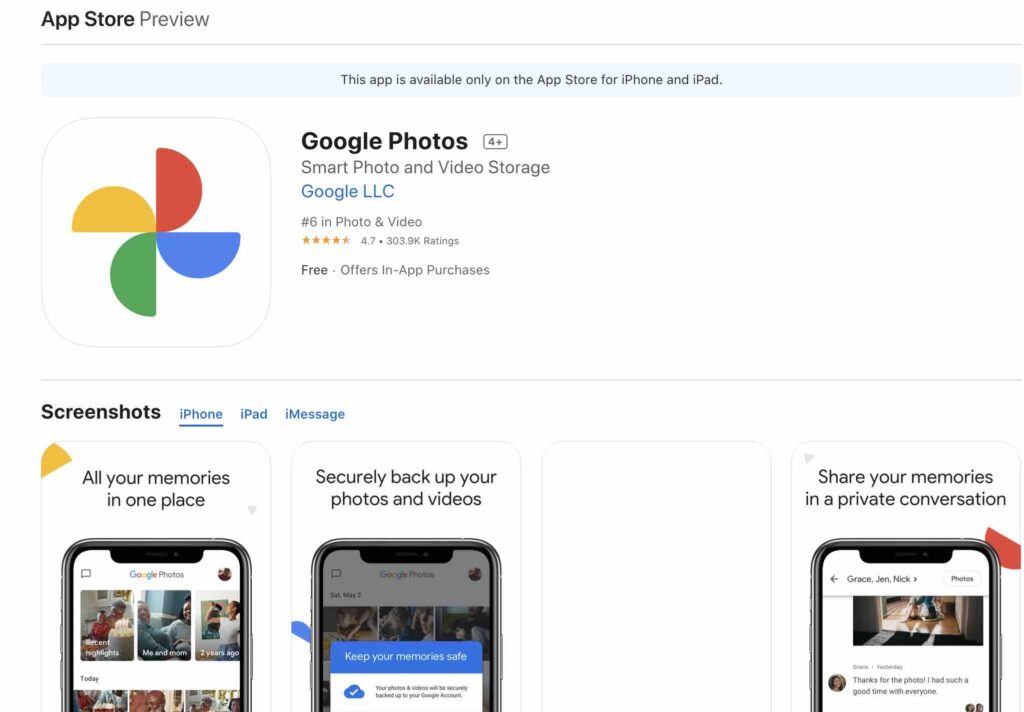 画像保存アプリおすすめベスト１：Googleフォトの画像